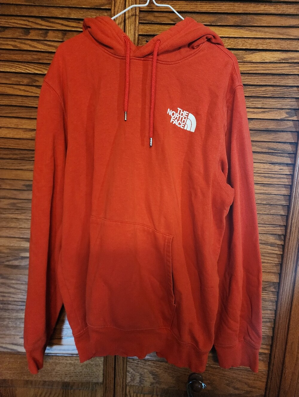 The North Face Dark Orange Mens Hoodie Sweatshirt Size XL